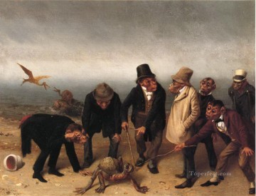 Discovery of Adam William Holbrook Beard facetious humor pets Oil Paintings